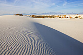 Dunes, light and shadow, gypsum dune field, White Sands National Monument, New Mexico, USA