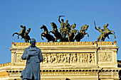 Theater Politeama. Piazza Ruggero Settimo known as piazza Politeama. Palermo, main city of Sicily. Italy