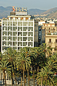 Piazza Ruggero Settimo known as piazza Politeama. Palermo, main city of Sicily. Italy