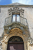 Baroque facade in the village of Erice. Sicily. Italy