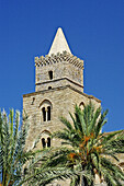 The cathedral built by the French Norman kings. Cefalù. Sicily. Italy