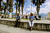 The Plaza Mayor (or Plaza de Armas). Antigua . Guatemala