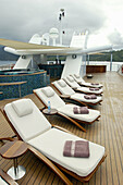 Cruise on the luxury 30 cabins yacht Tia Moana . Leeward islands. French Polynesia. South Pacific.