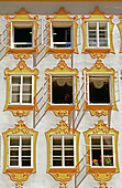 Baroque painted facade. Salzburg. Austria