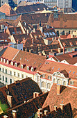 The old city view from Schlossberg. City of Graz. Styria. Austria