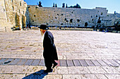 Jews passing by the Wailing Wall, Jerusalem. Israel