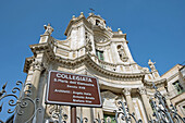 Collegiate church of Santa Maria dell Elemosina dating from 18th century in Via Etnea, Catania. Sicily, Italy