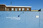 Blue wall. Philadelphia. Pennsylvania. USA.