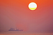 Sunrise on the Marine Parade pier. City of Durban. Kwazulu-Natal province. South Africa