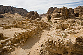 Excavation of an ancient neolithic village (10000 years). Beidha, also called Small Petra . Petra. Kingdom of Jordan