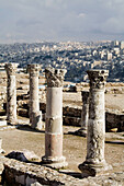 Ruins of a bizantine church. The citadel. Amman .Kingdom of Jordan