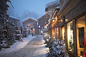 Megeve winter resort under snow. Haute-Savoie (74). France