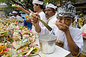 Saraswati (hindu goddess of knowledge, arts and music) festival, mostly followed by scholars and students worshipping for success. Denpasar. Island of Bali . Indonesia