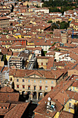 View from Torre degli Asinelli. Palazzo Manzoli. Bologna. Emilia-Romagna, Italy