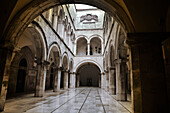 Sponza Palace courtyard, XVIth century. Dubrovnik, Croatia.