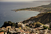 Taormina, Naxos gulf. Sicily, Italy.