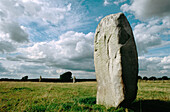 Avebury giant neolithic stone (part of a huge stone circle). Avebury. Wiltshire. UK