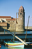 Boats in Collioure. Languedoc-Roussillon. France
