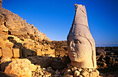 Colossal heads at the Hierothesion, remains in Nemrut Dag (Mount Nemrut, 2150m) part of the former Commagene kingdom. Anatolia. Turkey