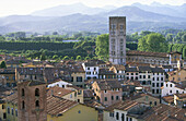 View of Lucca in Tuscany, Italy