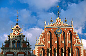 Melngalvju Nams (House of the Blackheads, 16th-17th century), old town. Riga, Latvia