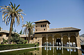 Partal Gardens, Alhambra. Granada. Andalusia, Spain