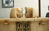 Alabaster canopic jars from Tutankhamun s Tomb. Egyptian Museum. Cairo. Egypt