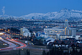 Downtown Reykjavik from Perlan Viewpoint, World s Northernmost capital, Iceland
