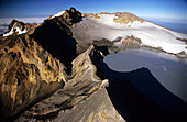 Peak of Mt. Ruapehu with crater lake, North Island, New Zealand