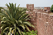 The ancient moorish castle. Historic City of Silves, recaptured from the arabs in 1242 . Algarve. Portugal