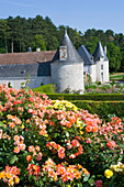 La Chatonnière castle and gardens near Azay-le-Rideau. Indre-et-Loire, France