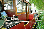 Houseboat on Canal du Midi. Languedoc, France