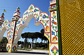 Arches, entrance to carnival area. Puerto de Santa María. Cádiz province. Spain