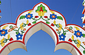 Detail of arch, entrance to carnival area. Puerto de Santa María. Cádiz province. Spain