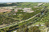 Meander of Guadalete River from Arcos de la Frontera. Cádiz province. Spain