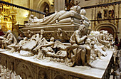 Catholic Monarchs sepulchre by Domenico Fancelli (16th century) in the Royal Chapel of the cathedral. Granada. Spain