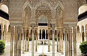 Courtyard of the Lions, Alhambra. Granada. Spain