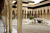 Courtyard of the Lions, Alhambra. Granada. Spain