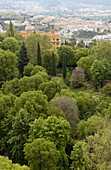 Blick von der Alhambra. Granada. Spanien