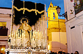 Virgen María Santísima de la Soledad procession during Holy Week. Osuna, Sevilla province. Spain