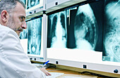 Medical imaging for diagnosis at hospital
