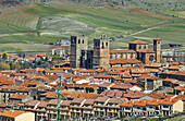 View of the town with cathedral. Sigüenza. Guadalajara province, Spain