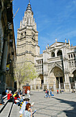 Gothic cathedral built 13-15th century at Plaza del Consistorio. Toledo. Spain