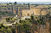 Romanische Kapelle von San Frutos im Naturpark Hoces del Duratón. Provinz Segovia, Spanien