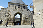 La Cité, Carcassonne medieval fortified town. Aude, Languedoc-Roussillon, France