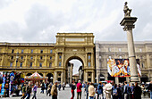 Piazza della Repubblica (Republic Square). Florence. Tuscany, Italy