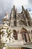 Main facade of the Cathedral. Santa María Square. Burgos. Castilla-León. Spain