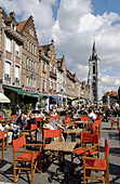 Beffroi ( belfry ) tower in the Grand Place. Tournai. Hainaut, Belgium