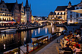 Graslei. Ghent. Flanders, Belgium