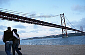 25th of April Bridge over Tejo River, Lisbon. Portugal